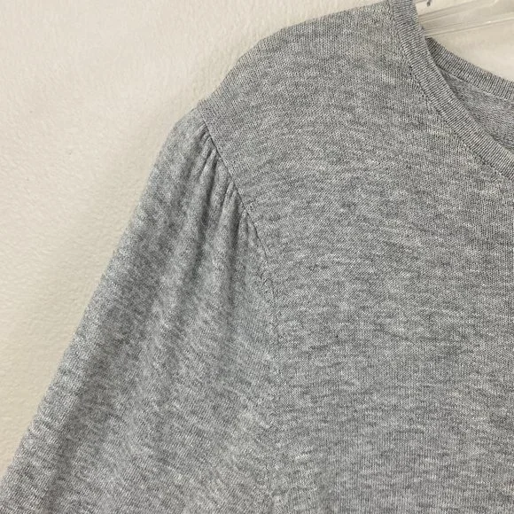 Ann Taylor Gray Balloon Sleeve Top - Picture 3 of 7